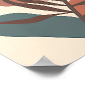 Abstract palmblad minimalistische kunst aangepast poster (Hoek)