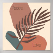 Abstract palmblad minimalistische kunst aangepast poster (Voorkant)