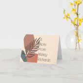 Abstract palmblad moderne minimalistische kunst op kaart (Gele Bloem)