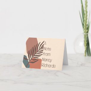 Abstract palmblad moderne minimalistische kunst op kaart