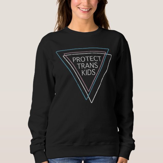 Abstract Pan Pride Triangles Protect Trans Kid LGB Trui (Voorkant)