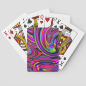 Abstract pantserpatroon Psychedelic Pokerkaarten (Achterkant)