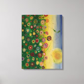 Abstract papaverveld canvas afdruk (Voorkant)