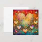 Abstract Papier Mache Harten (Voorkant / Achterkant)