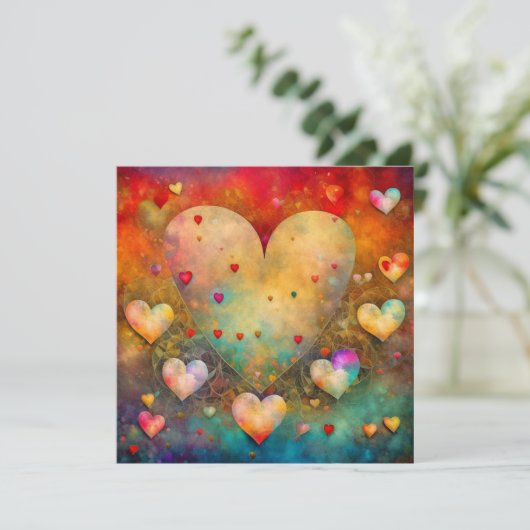 Abstract Papier Mache Harten (Staand voorkant)