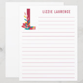 Abstract papier met flessenalfabet (Voorkant / Achterkant)