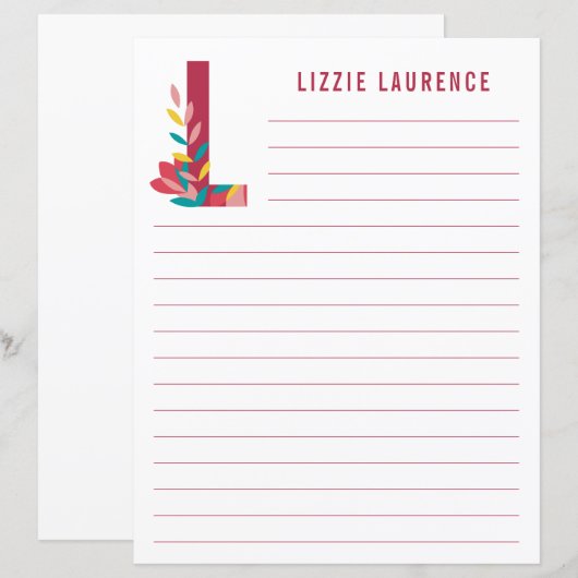 Abstract papier met flessenalfabet (Voorkant / Achterkant)