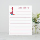 Abstract papier met flessenalfabet (Staand voorkant)