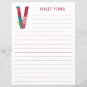 Abstract papier met flessenalfabet (Voorkant)