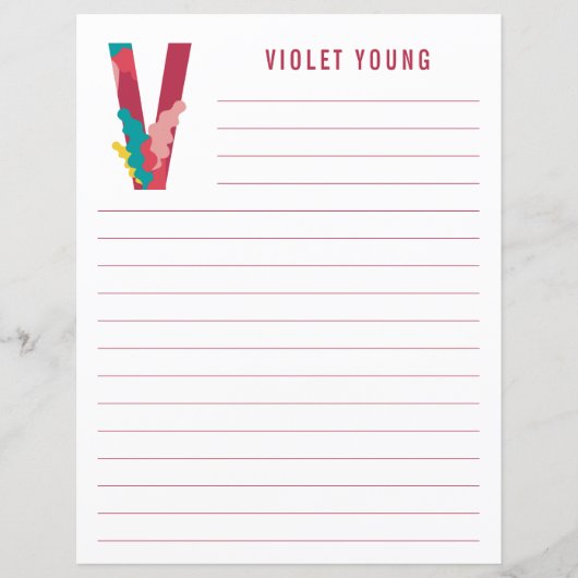 Abstract papier met flessenalfabet (Voorkant)