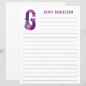 Abstract papier met flessenalfabet (Voorkant / Achterkant)