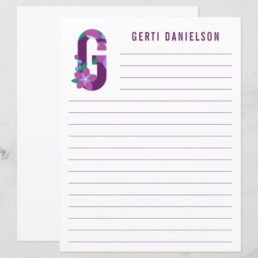 Abstract papier met flessenalfabet (Voorkant / Achterkant)