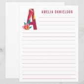 Abstract papier met flessenalfabet (Voorkant / Achterkant)