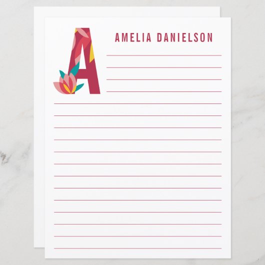 Abstract papier met flessenalfabet (Voorkant / Achterkant)