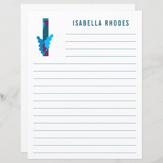 Abstract papier met flessenalfabet (Voorkant / Achterkant)