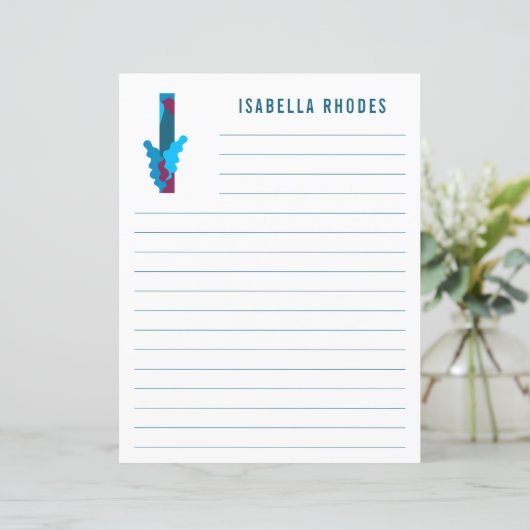 Abstract papier met flessenalfabet (Staand voorkant)