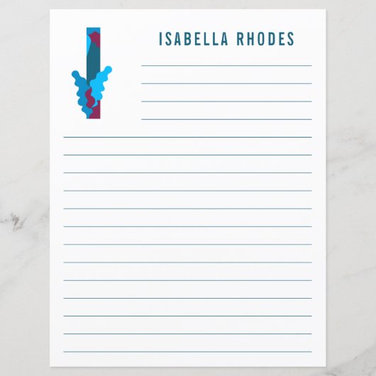 Abstract papier met flessenalfabet (Voorkant)