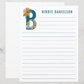 Abstract papier met flessenalfabet (Voorkant / Achterkant)