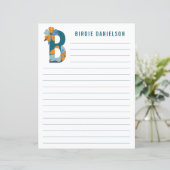 Abstract papier met flessenalfabet (Staand voorkant)