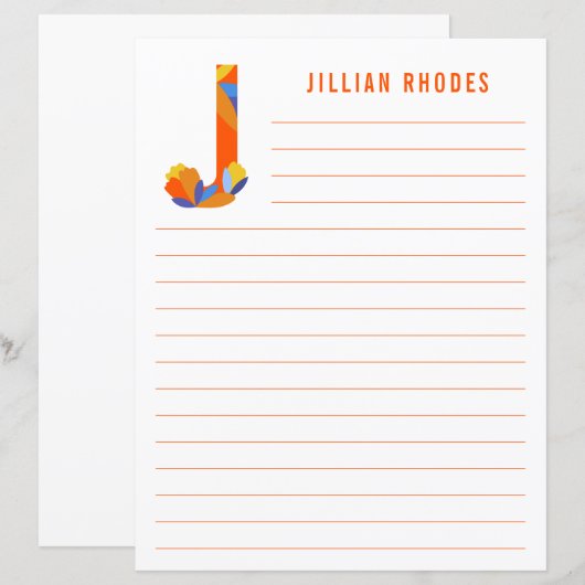 Abstract papier met flessenalfabet (Voorkant / Achterkant)