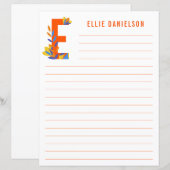 Abstract papier met flessenalfabet (Voorkant / Achterkant)