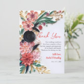 Abstract papier met vier finale bruiloft Griekenla Bedankkaart (Staand voorkant)