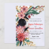 Abstract papier met vier finale bruiloft Griekenla Kaart (Voorkant / Achterkant)