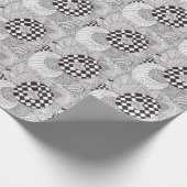 Abstract papier met zwarte en witte doedels (Hoek)