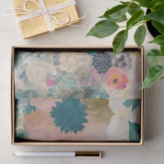 Abstract papier van bloemcollageweefsel (Geschenk)