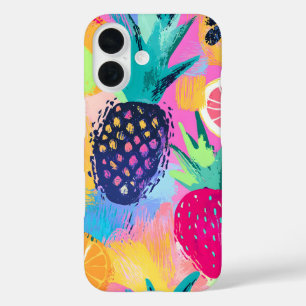 Abstract Paradijs Tropisch Fruit Fiesta iPhone 16 Hoesje