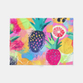 Abstract Paradijs Tropisch Fruit Fiesta Fleece Deken (Voorkant (Horizontaal))