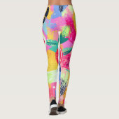 Abstract Paradijs Tropisch Fruit Fiesta Leggings (Achterkant)