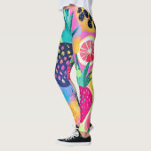 Abstract Paradijs Tropisch Fruit Fiesta Leggings (Links)