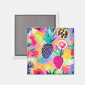 Abstract Paradijs Tropisch Fruit Fiesta Magneet (Voorkant / Achterkant)
