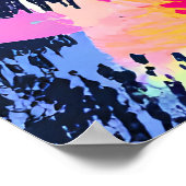 Abstract Paradijs Tropisch Fruit Fiesta Poster (Hoek)