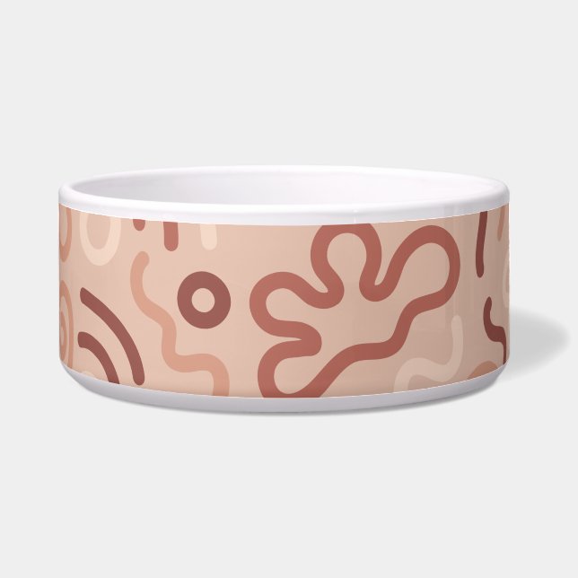 Abstract Partij Doodle Patroon Voerbakje (Voorkant)