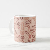Abstract Partij Doodlepatroon Koffiemok (Voorkant links)
