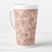 Abstract Party Doodle Pattern Latte Mok (Linkerhoek)