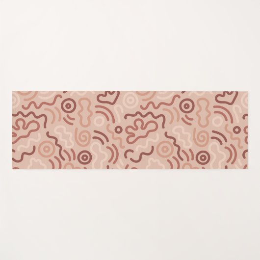 Abstract Party Doodle Pattern Yogamat (Voorkant (horizontaal))