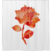 Abstract pasionaat koraal oranje roos douchegordijn (Voorkant)