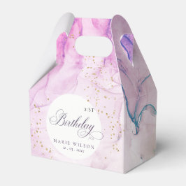 Abstract pasta Paars blauw Blauwgroen elke dag Bedankdoosjes