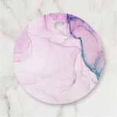 Abstract pasta Paars blauw Blauwgroen elke dag Bedankjes Labels (Achterkant)