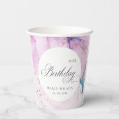 Abstract pasta Paars blauw Blauwgroen elke dag Papieren Bekers (Achterkant)