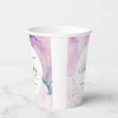 Abstract pasta Paars blauw Blauwgroen elke dag Papieren Bekers (Rechts)
