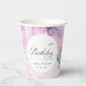 Abstract pasta Paars blauw Blauwgroen elke dag Papieren Bekers (Voorkant)