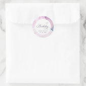 Abstract pasta Paars blauw Blauwgroen elke dag Ronde Sticker (Tas)