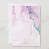 Abstract pasta Paars blauw Blauwgroen zoet 16 Birt Bedankkaart (Achterkant)