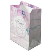 Abstract pasta Paars blauw Blauwgroen zoet 16 Birt Medium Cadeauzakje (Voorkant Gekanteld)