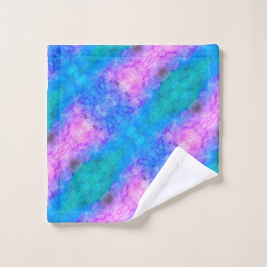 Abstract pastblauw, roze, Aqua Bad Handdoek (Wasdoekje)