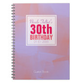 Abstract pastei 30th Birthday gastboek 8a Notitieboek (Voorkant)